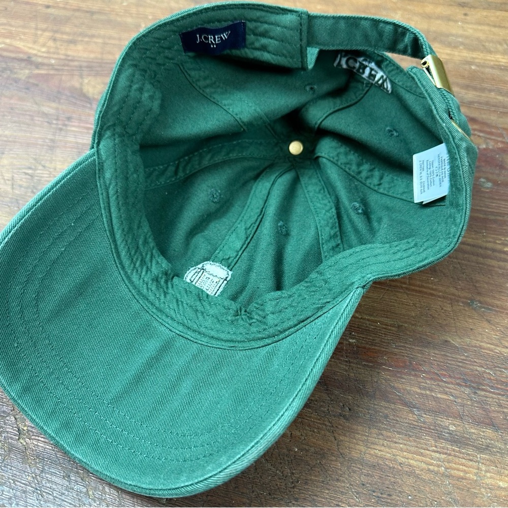 J.Crew Twill Hat Embroidered Beer Mug Hunter Green View 6